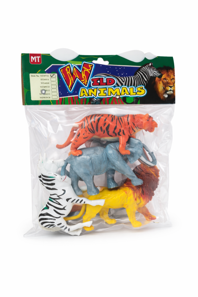 Wild Animals Toy Set | Plastic Animal Figures for Kids